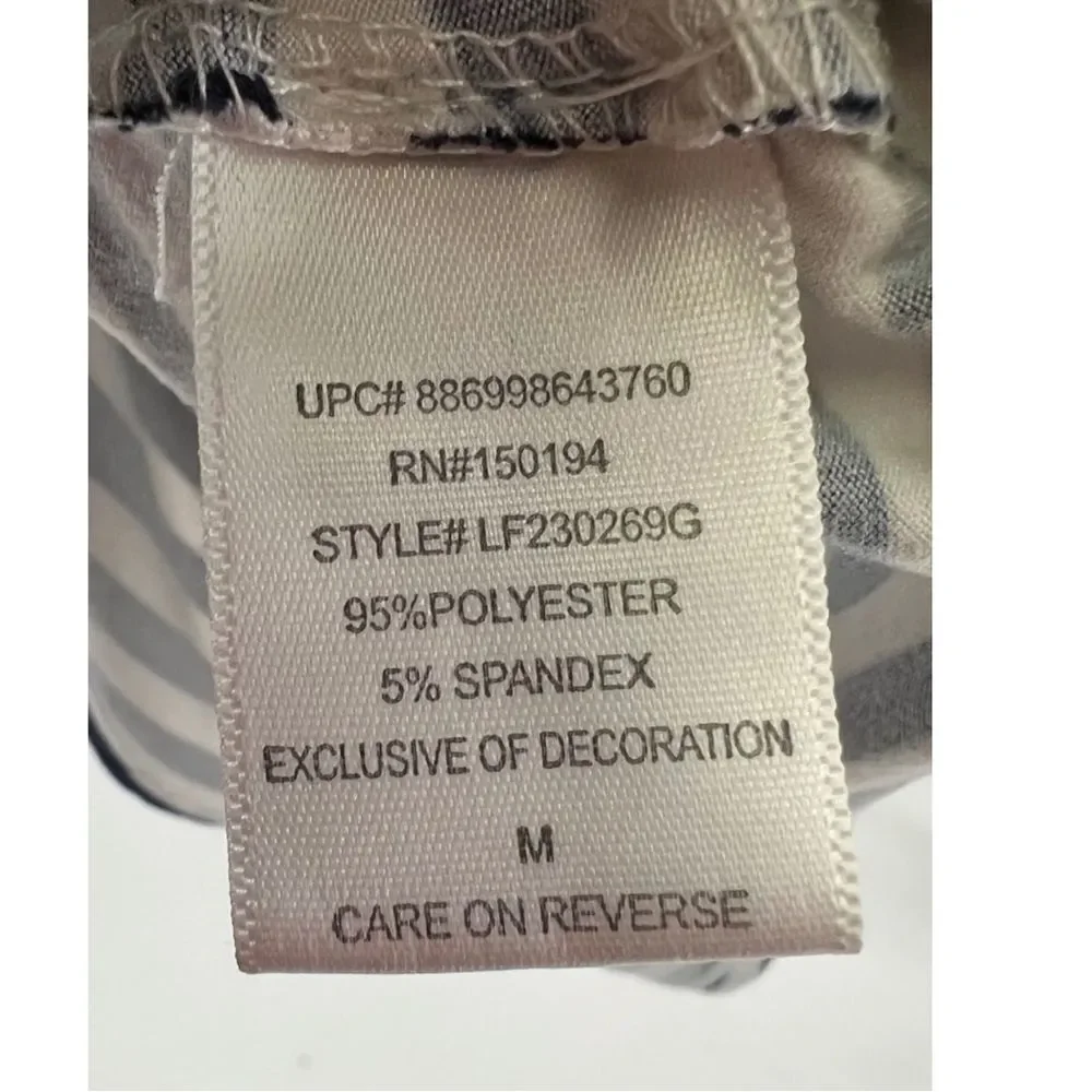 About a girl tank navy and white striped laced detail above the knee dress M - Picture 3 of 6